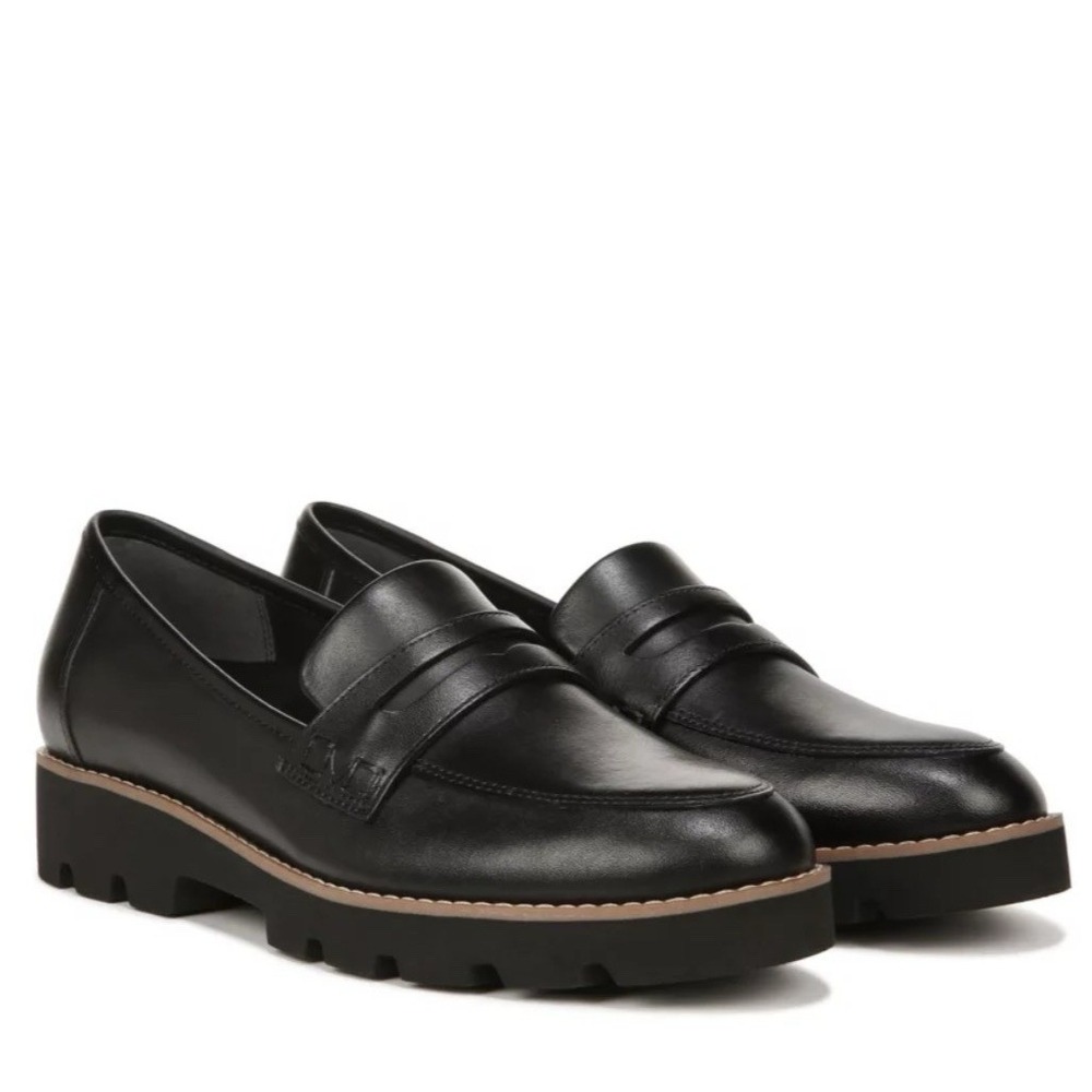 Vionic Cheryl II Loafer Womens 6.5 Black Leather Slip On Shoes Arch Support - Picture 2 of 10